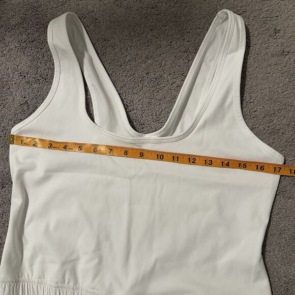 FP Movement Easy Tiger Shortsie Romper Tennis Pickleball Boho White Green XL - Picture 4 of 11